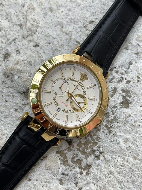 versace erkek saat deri kordon